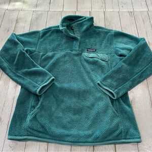 Patagonia Women's Re-Tool Snap-T Pullover Sz L Teal